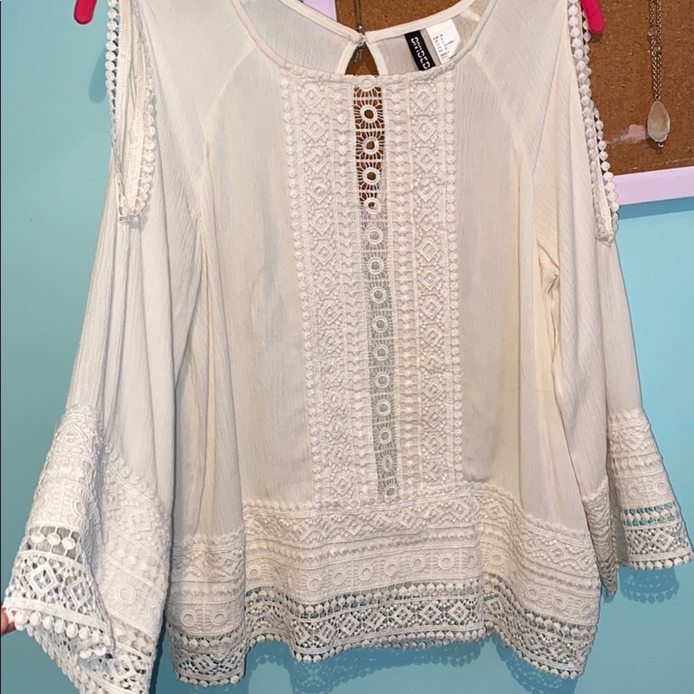 Lace long sleeve blouse